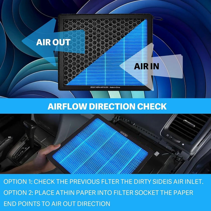 CF10743 Cabin Air Filter - Fits Chrysler Town & Country, Dodge Grand Caravan, Nissan Armada/Titan, Infiniti G25/G35/M45/Q40/Q50/QX70 | Honeycomb Structure with Activated Carbon Beads (1 Pack) CF10743