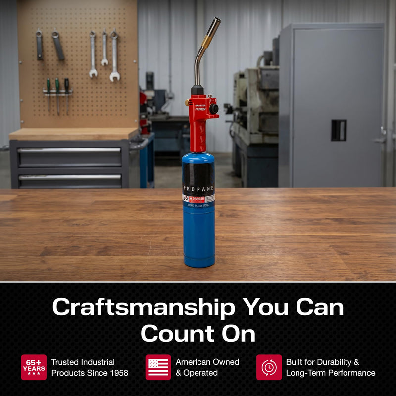 Master Appliance PT-2000Si – Optimized High Intensity Adjustable Flame, Trigger Start, Heavy Duty Blow Torch Head, Compatible with Propane or Mapp Gas