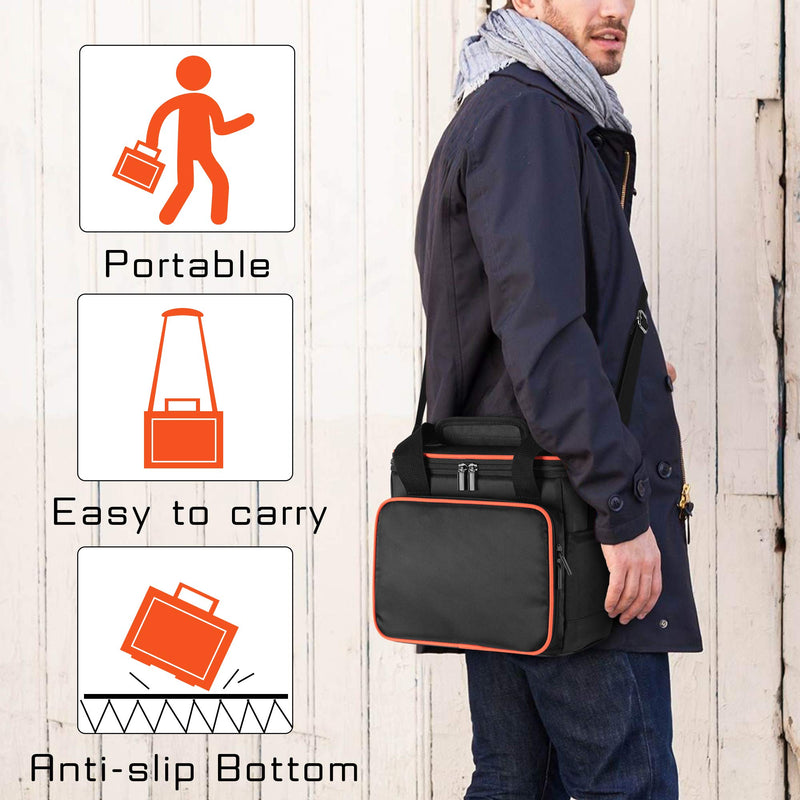 Trunab Travel Carrying Bag Compatible with Jackery Explorer160/240/300, Portable Power Station Storage Case with Waterproof Bottom and Front Pockets for Charging Cable and Accessories Small(Fits 160/240/300W)