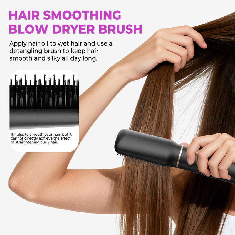UMIGA Hair Styler 5 in 1 Air Styler Hair Dryer Brush with Air Curling Wands Blow Dryer Hair Styling Tools Magic Multi Styler Hairstyler Airstyler Airbrush Curlers Straightening Brush, UK-Plug, Black