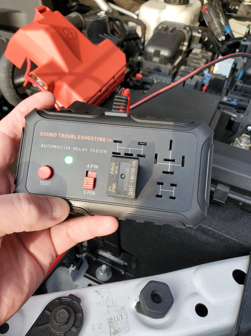  [AUSTRALIA] - Automotive Relay Tester with Relay Puller - 12V Auto Relay Diagnostic Tool, Small Handheld DIY Car Relay Tester with Battery Clips, Relay Testing Kit, Electrical Systems Tool