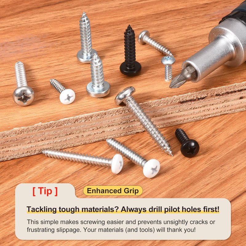 METALLIXITY Phillips Pan Head Self Tapping Screws(#10x2-1/2) 100Pcs, 304 Stainless Steel Self Drilling Screw for Metal Wood Plastic, for Cabinet Wall Shutter Plate Furniture, Silver White #10x2-1/2" 100