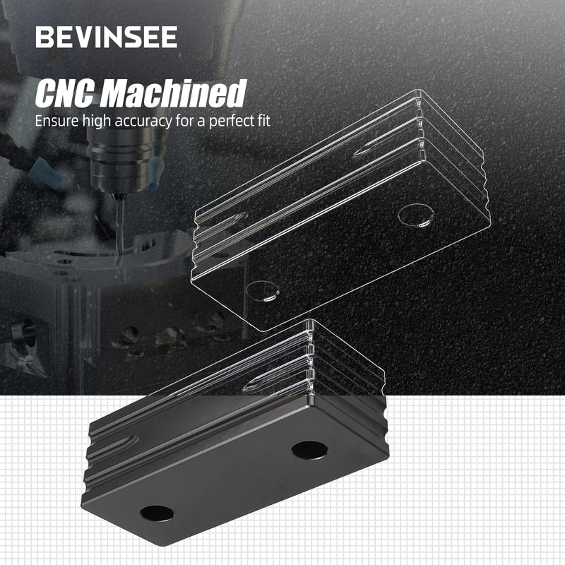 Bevinsee Hood Vent Space Riser Spacer Kit Compatible with Jeep Cherokee XJ 1984-2001 Black