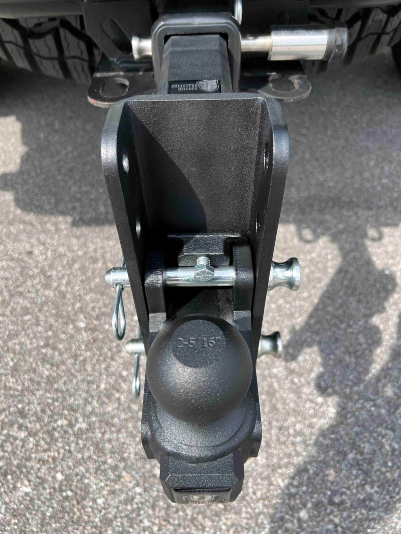 BulletProof Hitches - Accessory Hitch Clamp - Anti Rattle Hitch Clamp for Accessories - Solid Steel, Corrosion Resistant, Black Powder Coat