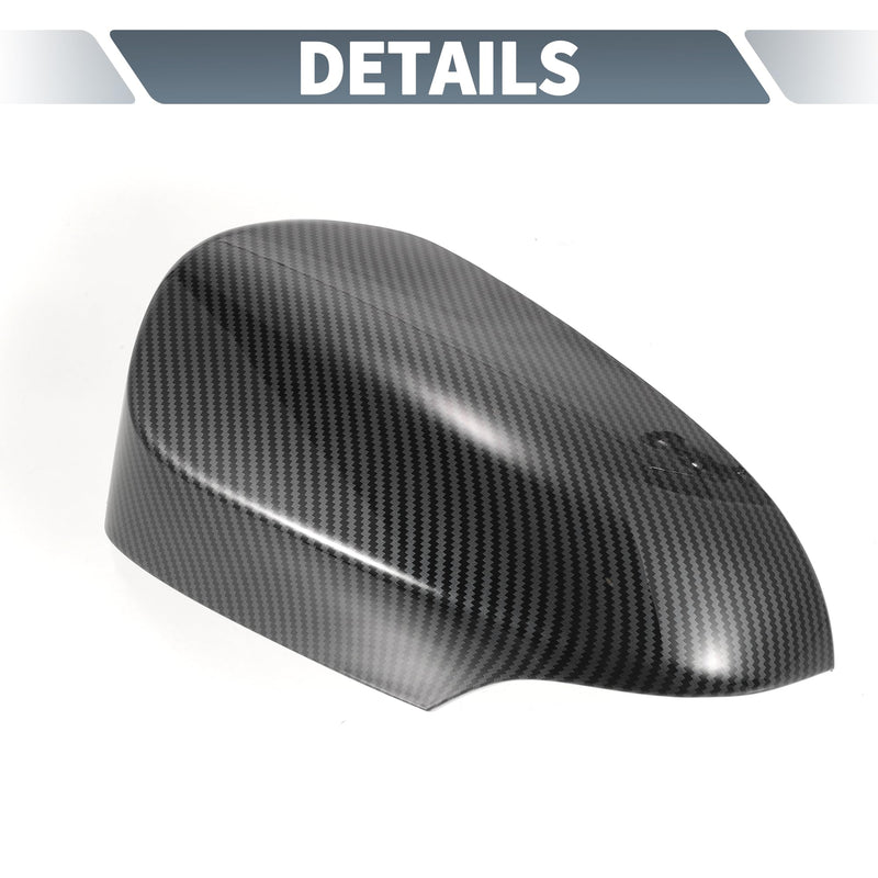 X AUTOHAUX Set Car Rear View Driver Passenger Side Mirror Cover Cap Overlay Black Carbon Fiber for Toyota Corolla 2014-2018 Mirror Guard Covers Exterior Trims