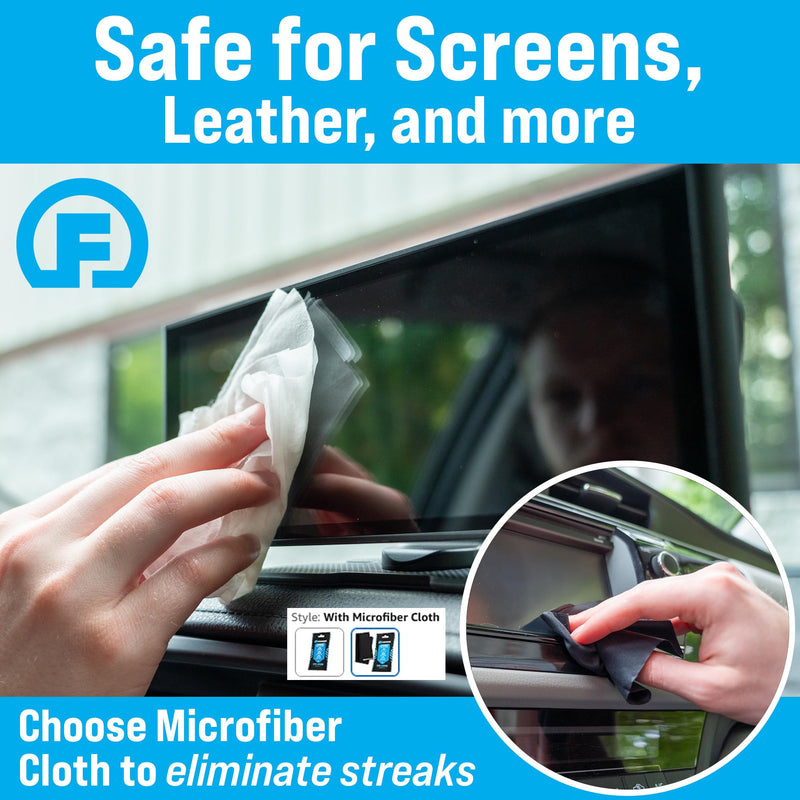 Fortress Car Interior Wipes (25 ct, Pack of 3) for Car Interior Cleaning, Dashboard, Seats, Detailing, and Steering Wheel [Travel Size] Skin-Safe Car Interior Cleaner Supplies No Microfiber Cloth