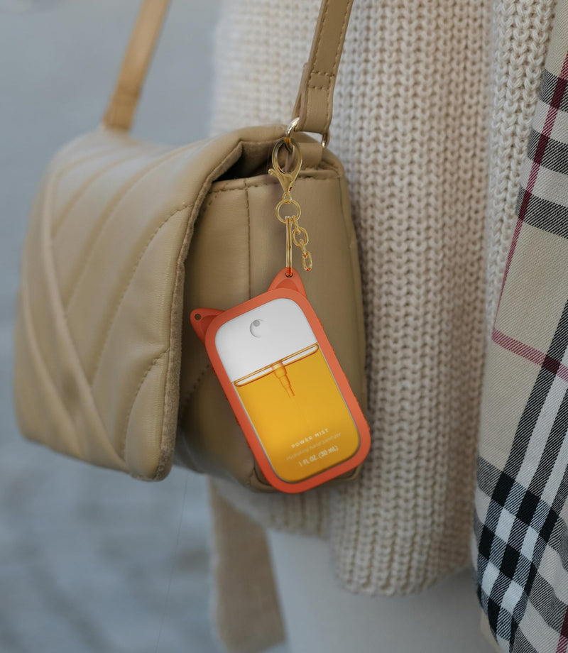 Sonnorel Silicone Case Compatible with Touchland Hand Sanitizer Spray (Fit for 1 FL OZ/30 mL Ver) Light Orange