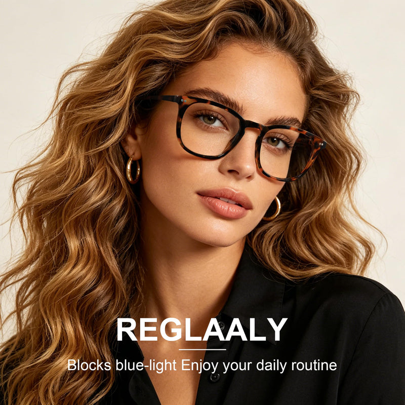 2 Pack Blue Light Glasses for Women Men, Clear Lens Blue Light Blocking Glasses with Lightweight Computer Glasses A01-black / Clear