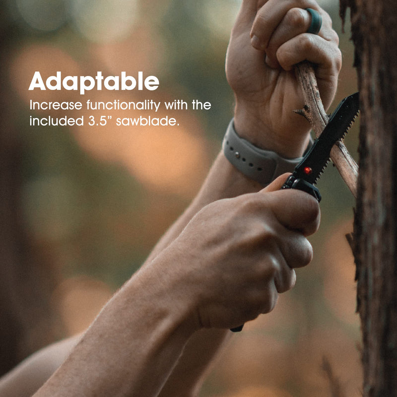 TRUE Replaceable Blade Knife | Pocket Knife with Drop Point Black Oxide Blade, 3CR13 Stainless Steel, 2-Step Replaceable Blade System