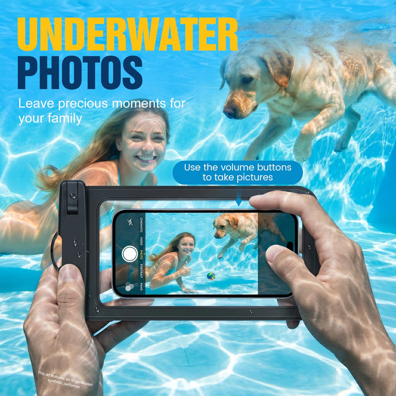 5 Pack Waterproof Phone Pouch, IP68 Waterproof Phone Case Up to 8.3" | Touchscreen, Underwater Photography, Cell Phone Dry Bag for iPhone 17 16 15 Pro Max, Beach Cruise Essentials 2026 5 Pack, Black+Pink+Green+Bule+Clear