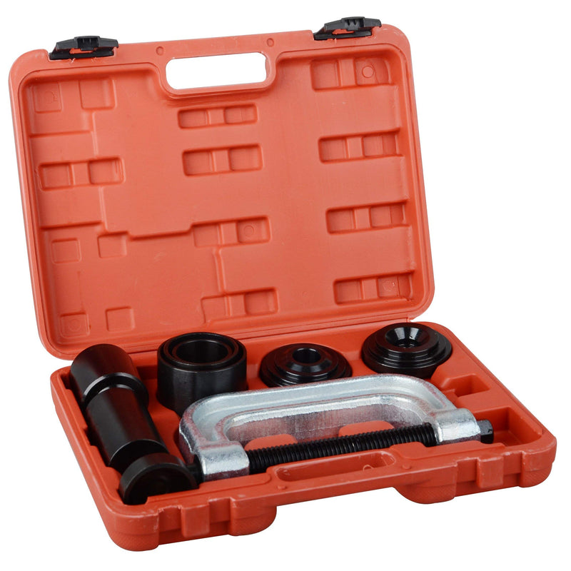 Ball Joint Press & U Joint Removal Tool Kit with 4x4 Adapters for Most 2WD and 4WD Cars and Light Trucks with Red Storage Case Red