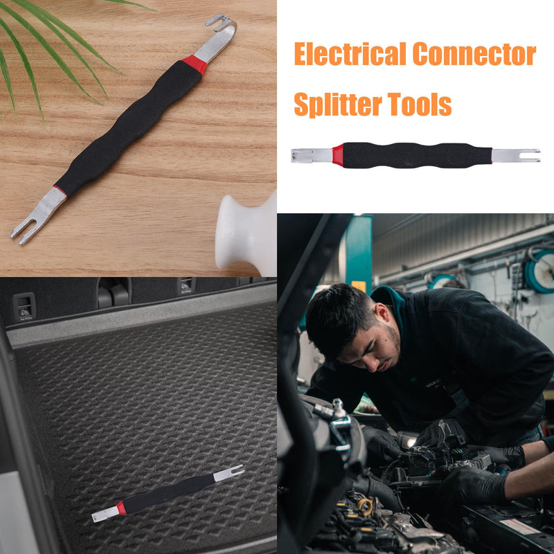 Electrical Disconnect Separator 13120, 7.48x0.39in Automotive Electrical Connector Plug Pliers Universal Fit Remover Tool for Cars Trucks System (Black)