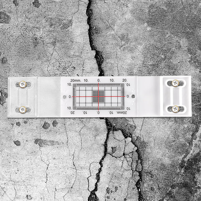 Crack Gauge Monitor， Crack Monitor with Updated Two Fixed adapter | Crack Measure and Record Instrument for Monitoring Wall Deformation and Crack (Pack of 3) 3PCS