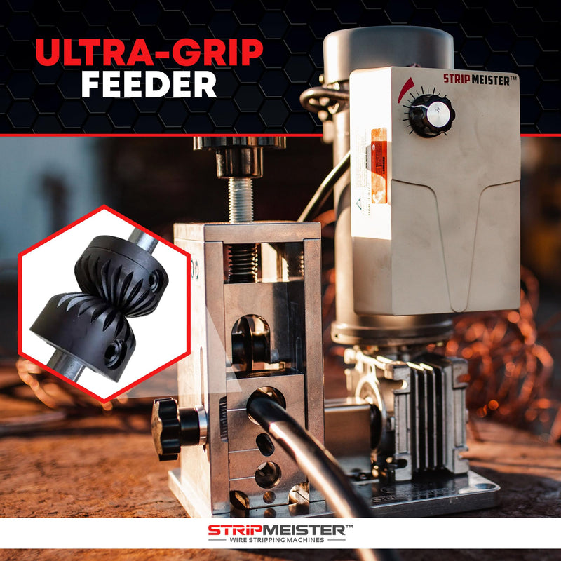 StripMeister E350x Ultra-Grip Feeder Replacement - Feeder & Shaft Assembly Replacement for StripMeister's E350x Wire Stripper Machine