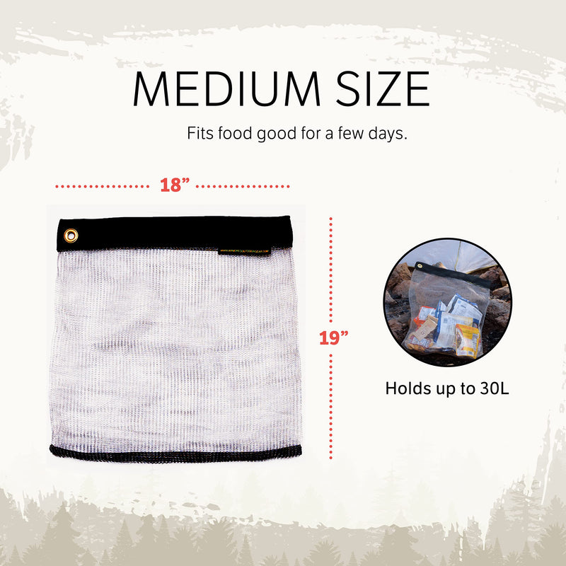 RATSACK Rodent Proof Bear Bags - Ultralight Stainless Steel Mesh Bag for Camping Food Storage - Sturdy and Rust-Resistant Sack with Lock and Grommet For Easy Hanging Medium
