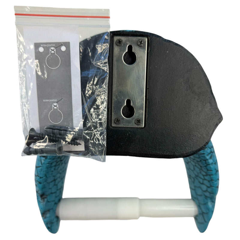 Sea Turtle Wall Mount Toilet Paper Roll Holder Rustic Nautical Beach Sea Blue/Green Coastal Decor – Aqua Teal Weathered Finish