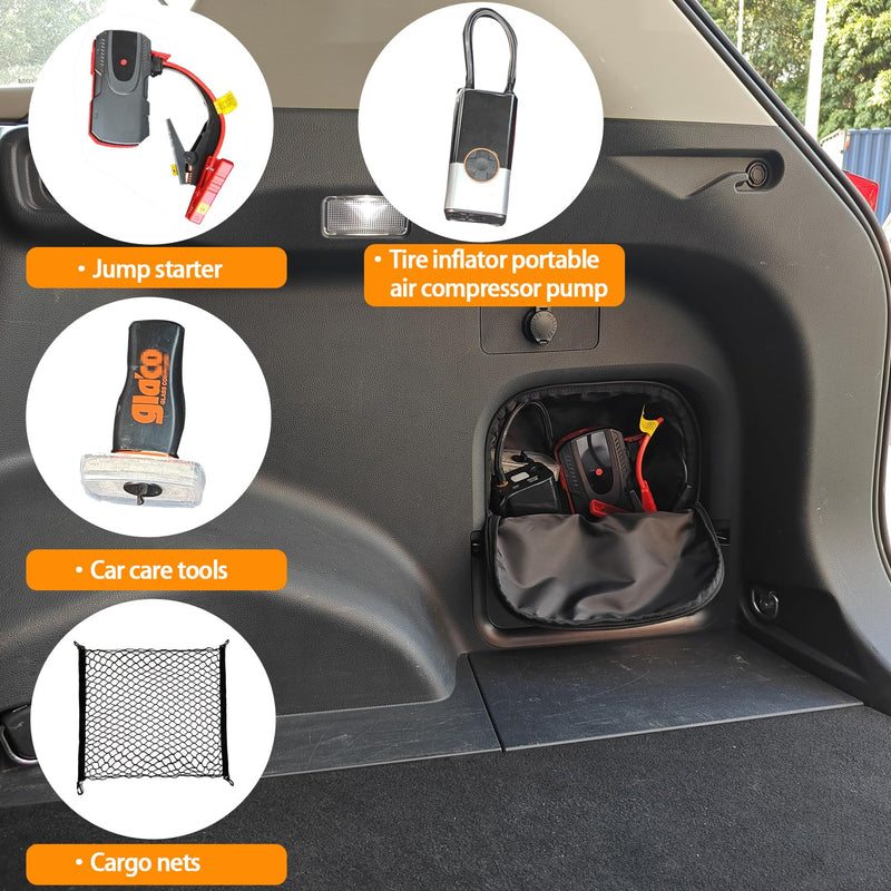 Trunk Upgrade, Trunk Organizer Pocket Bag, Trunk Cubby Storage bag,Cargo side pocket For Toyota Rav4 2025 2024 2023 2022 2021 2020 2019 Black, 1 pc Trunk Storage Bag for Rav4 2019-25 （without Backpack Function）