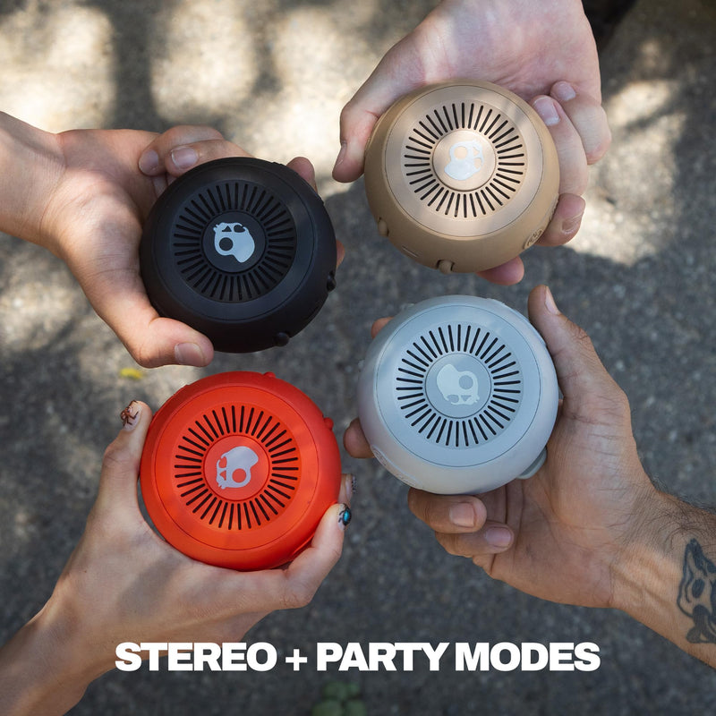 Skullcandy Session 360 Portable Lightweight Bluetooth Speaker - True Black | Waterproof, Dustproof, 20 Hours of Playtime, Built for Home, Outdoors, Party, Travel, Big Sound, iPhone Android Compatible