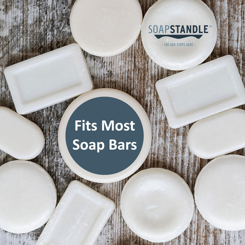 SoapStandle Bar Soap Gripper | Eco Luxury Rust Resistant Stainless Steel Soap Holder for Bath and Showers | No Goo or Mess Soap Saver Non Slip Bar Soap Holder Quick Dry Soap Stand - 1 pc.