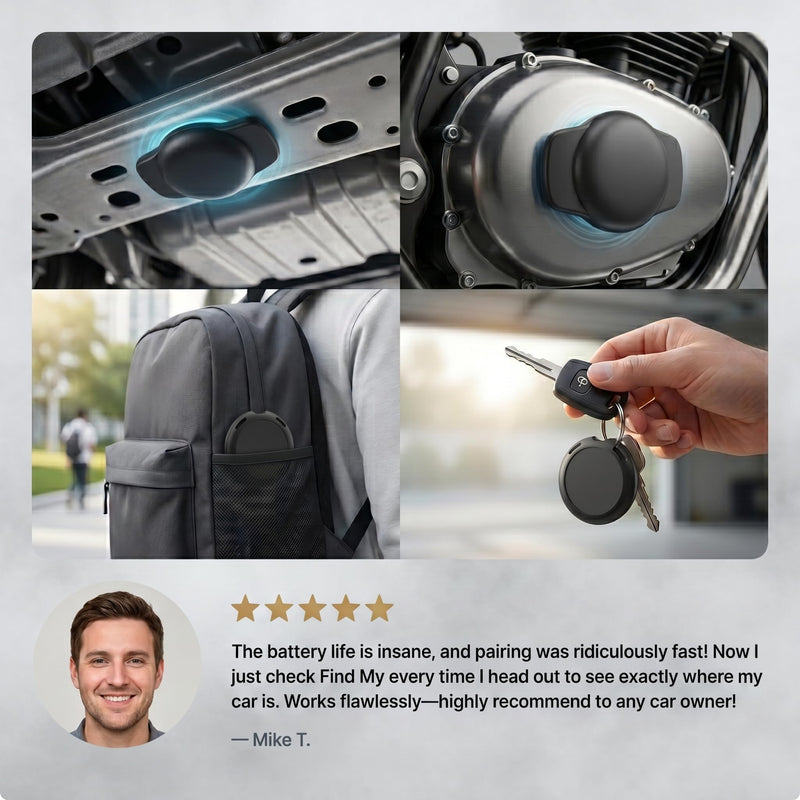 2 Pack GPS Tracker for Vehicles No Subscription Real Time Global Tracking | Devices Cars Hidden Car Tracker Work with Apple Find My(iOS Only)Magnetic Case Waterproof No Monthly Fee or SIM Card Required