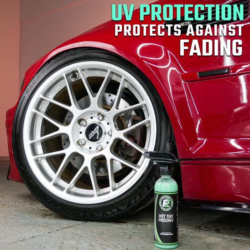 ExoForma Wet Tire Dressing Spray - Extremely High Shine Tire Dressing for That Wet Look - No Sling, Non-Greasy Silicone Formula with UV Protection - Easy to Apply, Minimal Cure Time - 16 fl oz 16 Fl Oz (Pack of 1)