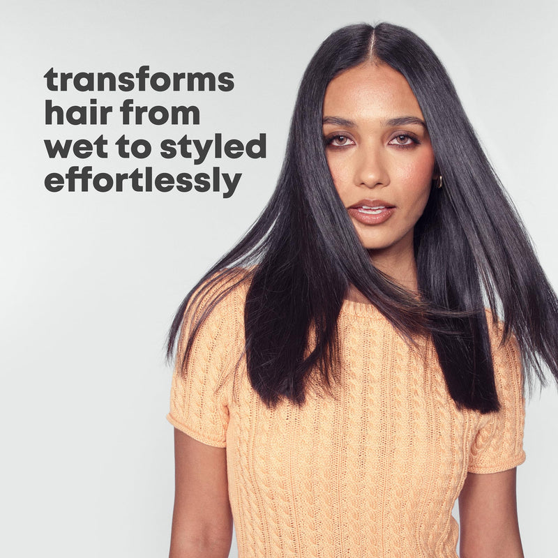 REVAMP Deepform Hair Straightener Brush - 2 in 1 Dry & Style, Ceramic | Heated Styler, Hot Air for Wet Hair, Hot Brush for Dry, Smoothing, Salon Professional Shine Oils Air Styler