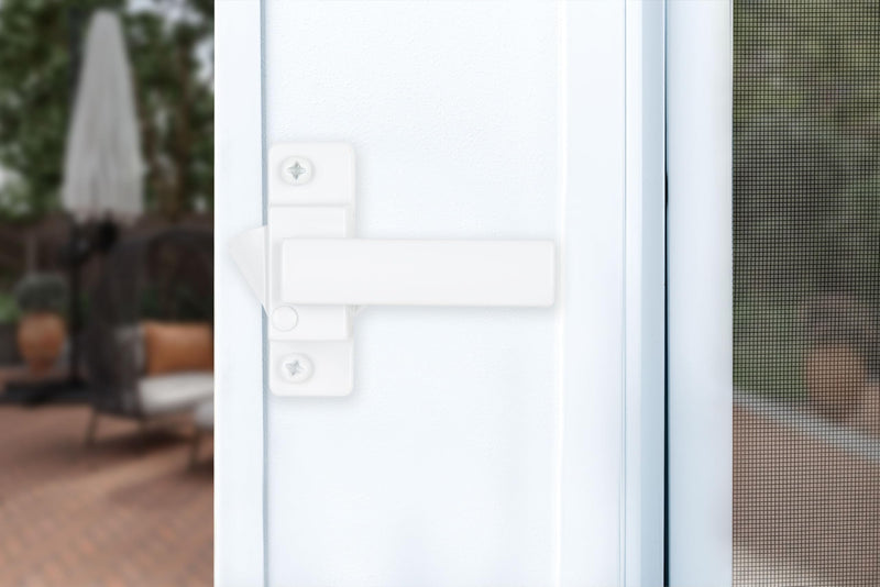 Wright Products - Free Hanging Screen and Storm Door Handle, Replacement Latch Handle for Screen and Storm Doors, No Lock-Out Technology, Easy Installation, Modern Design (Modern, White) Contemporary