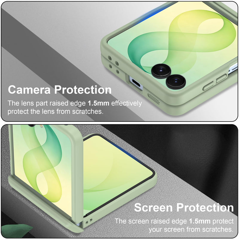 Designed for Samsung Galaxy Z Flip 8 Case Magnetic Hinge Protection Green | [Compatible with MagSafe] with Screen Protector Hard PC Protective Cover for Women,Men