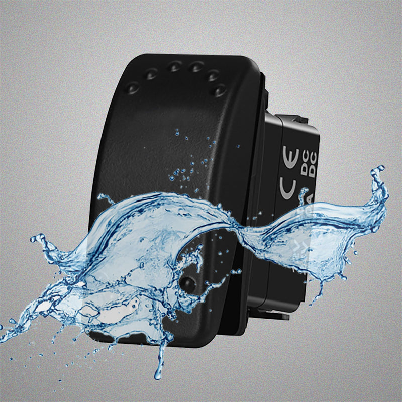 3 Position Rocker Switch 12V 20A 6 Pin DPDT ON Off ON for Marine Boat Tractor Golf Cart 4x4 ATV UTV Waterproof 6Pin-on off on