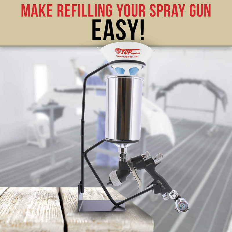 TCP Global Gravity Feed Paint Gun Holder - Wall or Bench Mount, HVLP Spray Gun Holder