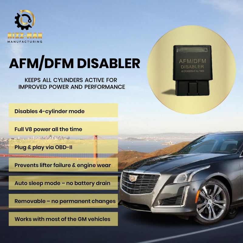 Rizz-Man AFM Disabler RA003 – Compatible Active Fuel Management on GM V6/V8 4.3L, 5.3L, 6.0L, 6.2L Engines – Fits Chevy Silverado, Tahoe, GMC Sierra, Yukon, Cadillac Escalade