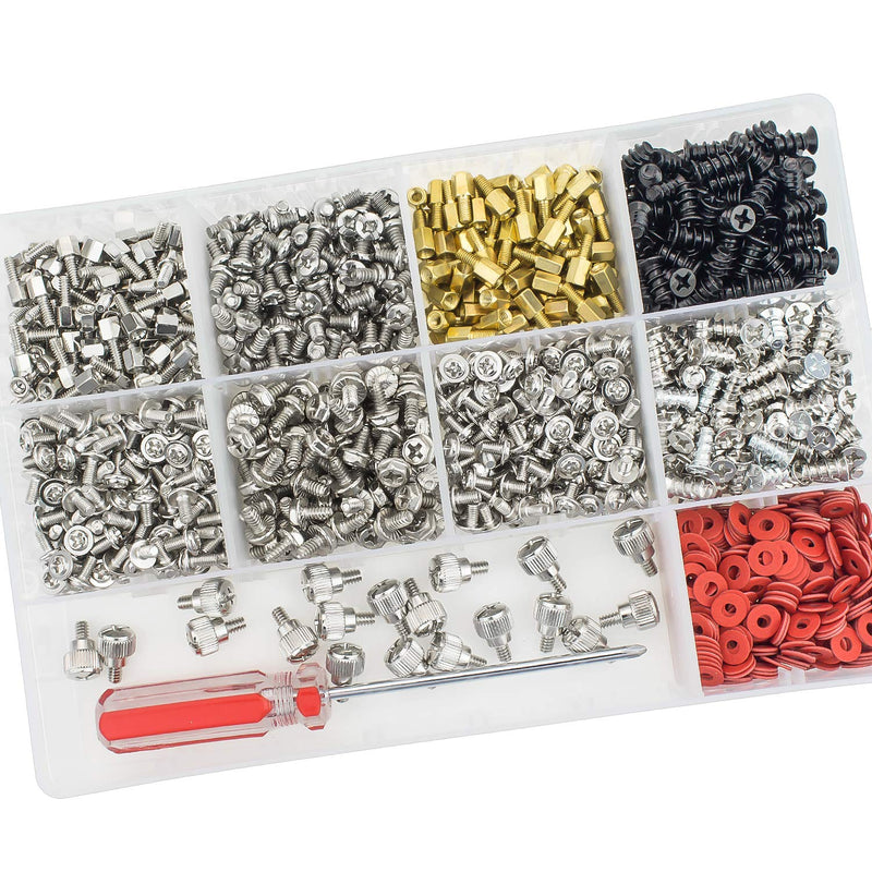 810 Pieces Computer Standoffs Screws Assortment Kit with a Screwdriver