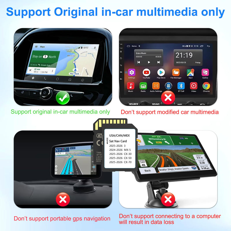 2025-2026 Latest Navigation SD Card - KR9D66EZ1B, Compatible with Mazda 2025 2026 CX-50/3/CX-30/CX-70, 2024-2026 MX-5, Mazda SD Navigation Card for USA Canada Mexico Offline Maps