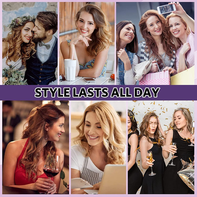 Hair Curler, Portable Automatic Curling Iron with Anti-Scald Design, 30s Fast Heat, 3 Temp Settings, 32mm Tourmaline Ceramic Barrel, 60 Min Auto Shut-Off