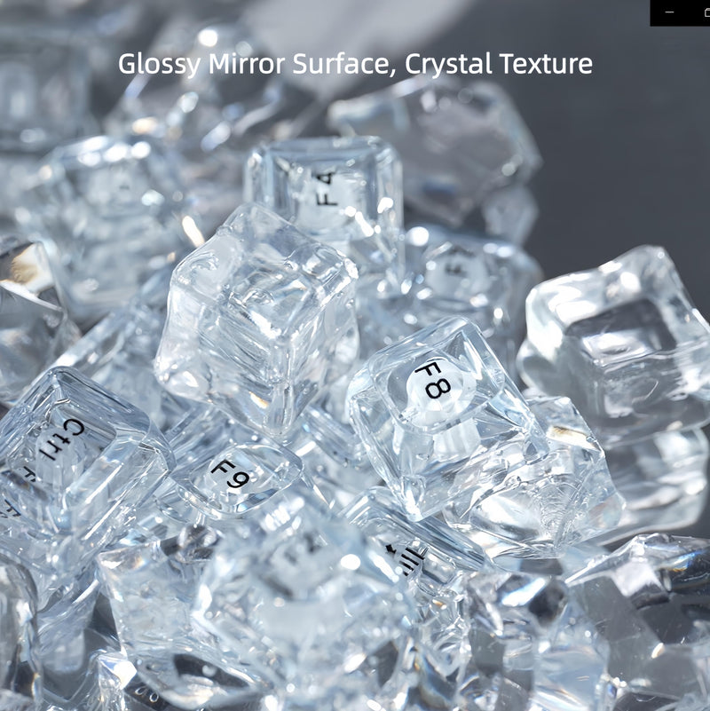 dagaladoo ICE Clear keycaps,Translucent keycaps Jelly,Shine Throug Key caps | Transparent keyboard keycaps Glossy,ASA Profile custom Keycaps for Mx Switches Mechanical Keyboard(White,126key) White ICE