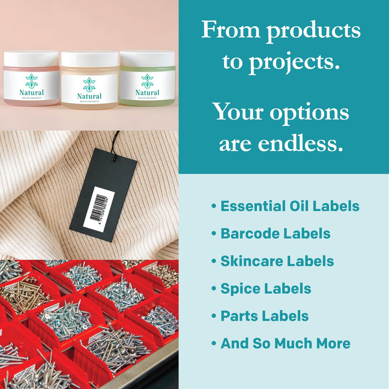 Premium Label Supply White Sticker Barcode Labels – 2" x 1" – Laser/Inkjet Compatible – (40 per Sheet), 25 Sheets – 1000 Total Adhesive Labels 1000 Labels