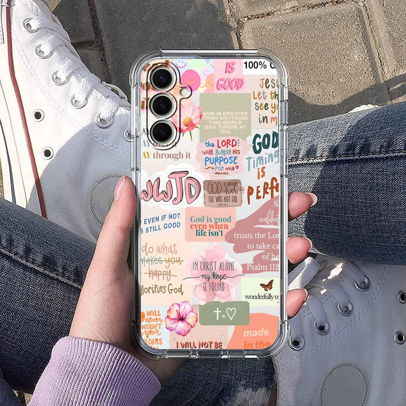 Case for Samsung Galaxy S26 with Christian Design,Jesus Bible Verse Collage,Clear Slim Soft TPU Bumper Phone Cover,6.3”(Christian,Sx26)