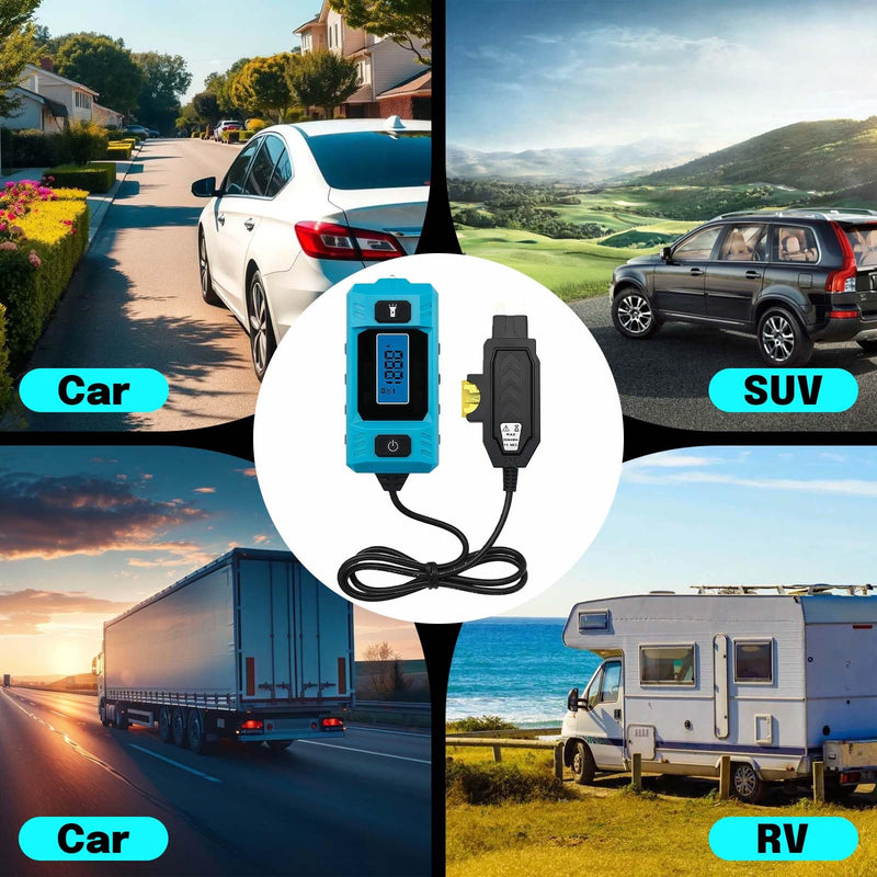 EMESAK Automotive Current Draw Tester, High Precision 0.01A-19.99A Fuse Ammeter, Circuit Fault Finder with LED Lighting and LCD Display for Vehicle Parasitic Drain Diagnosis for Various Vehicles (1pc)