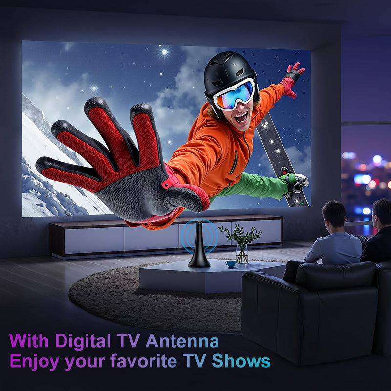 TV Antenna for Smart TV, Indoor Antenna for Local Channels, Long Range Reception, Supports 4K 1080p HD, Amplified Signal Booster, 9.84FT Coax Cable, Easy Installation ANT-CS8088