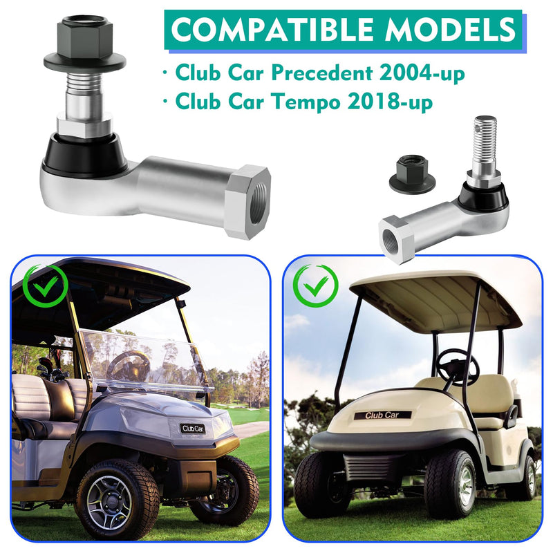 Drive-up Club Car Tie Rod Ends, Club Car Precedent Tie Rod End for Club Car Precedent 2004-Up and Club Car Tempo 2018-Up Gas or Electric Models, OEM102022601 102288301