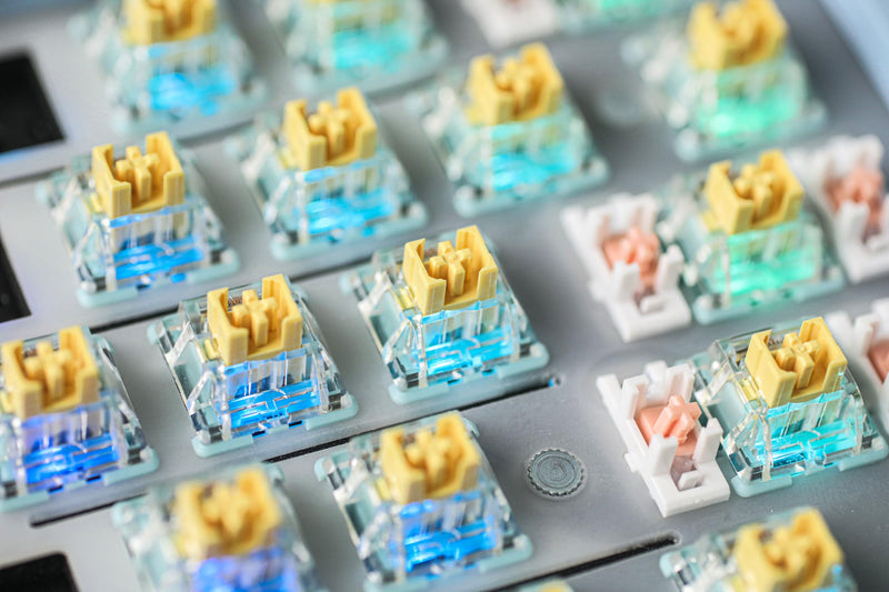 EPOMAKER Sea Salt Silent Mechanical Keyboard Switches Set, 5-Pin Switch, Pre-Lubed Linear Switch with LED Slot, 35 Pieces for Mechanical Keyboard