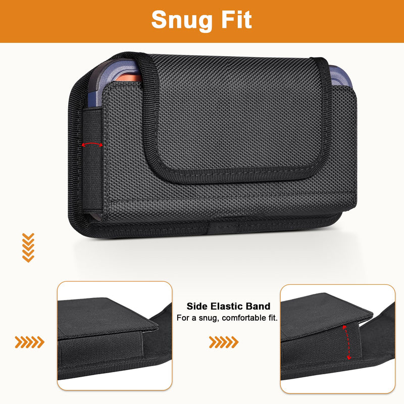 ykooe Phone Holster with Belt Clip Strong Magnetic Closure Heavy-Duty Nylon | Fits Galaxy S20-S26 Ultra with Standard Case, Secure Belt Loops, Easy Access, Outdoor Work, Everyday Protection for Samsung Ultra