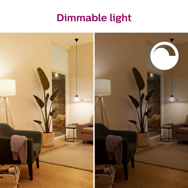 Philips Smart 40W B12 Color LED Smart Candle-Shaped Bulb 4-Pack- E12- Indoor - Connects to Your Existing Wi-Fi - Control with Voice or App + Activate with Motion - Matter Compatible