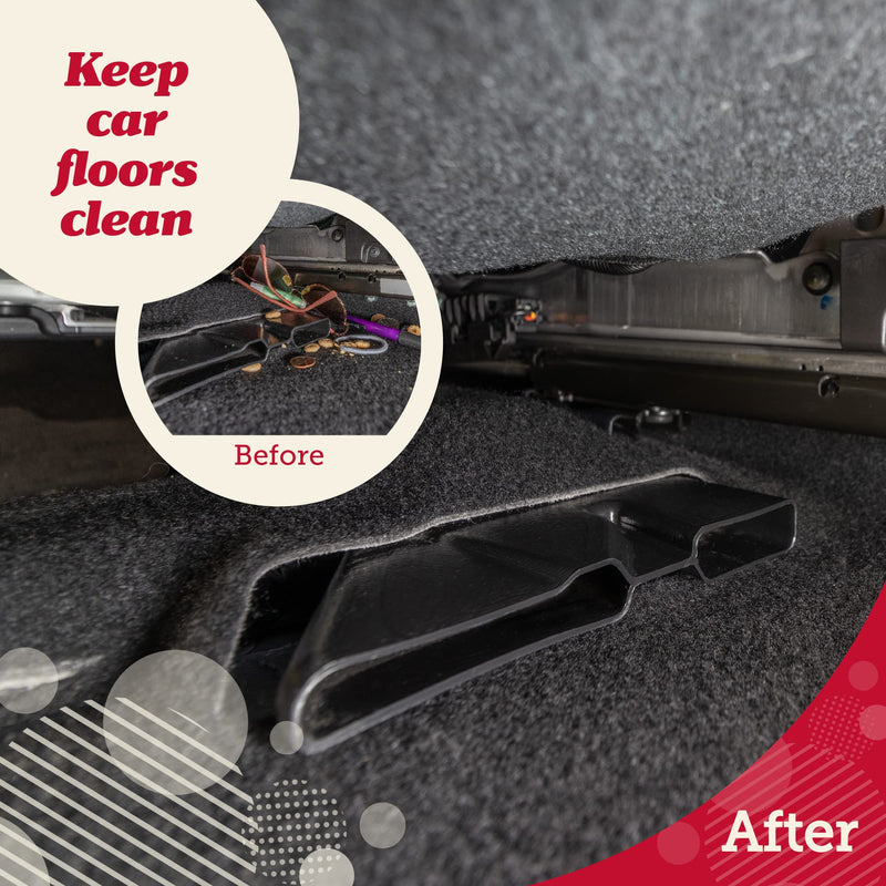 Lusso Gear Car Seat Gap Filler and Organizer (2 Pack) - Gap Filler & Storage Between Seats - Universal Fit & Vegan Leather - Holds Phone, Keys & Glasses - Car Seat Gap Filler Organizer Black