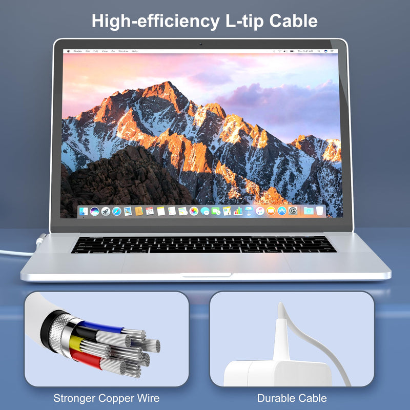 60W L-Tip Charger Compatible with Mac Book Pro 13" Before Mid 2012 | MagSafe 1 Charger Power Adapter for old Ma Book Pro 13" A1278 A1181 A1342 A1370 A1369 Before Mid 2012 Models