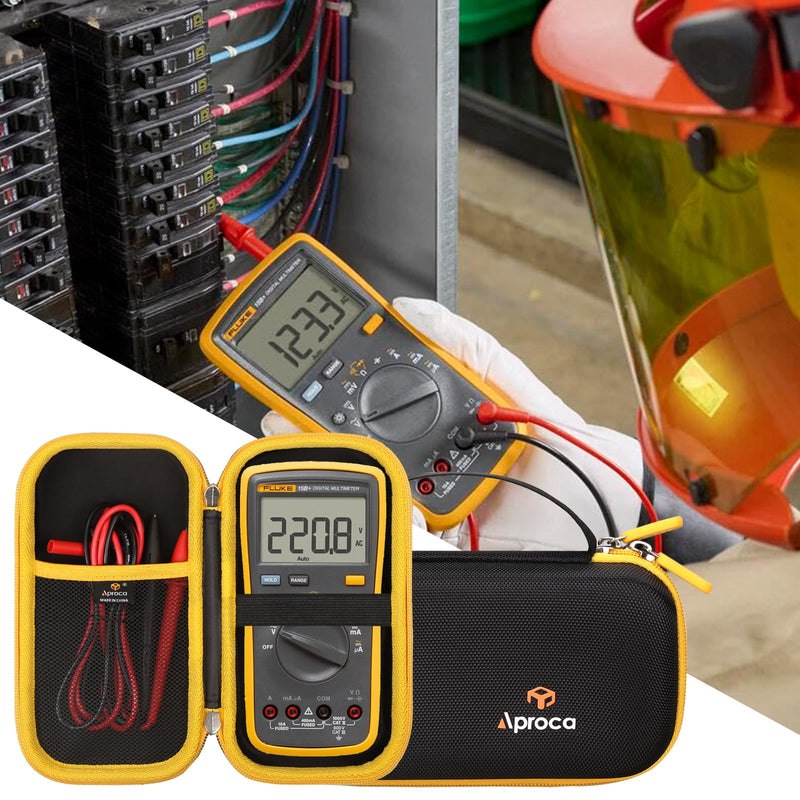 Aproca Case Compatible with Fluke 15B+ 17B+ Digital Multimeter, Portable Storage Bag for Accessories (Case Only)