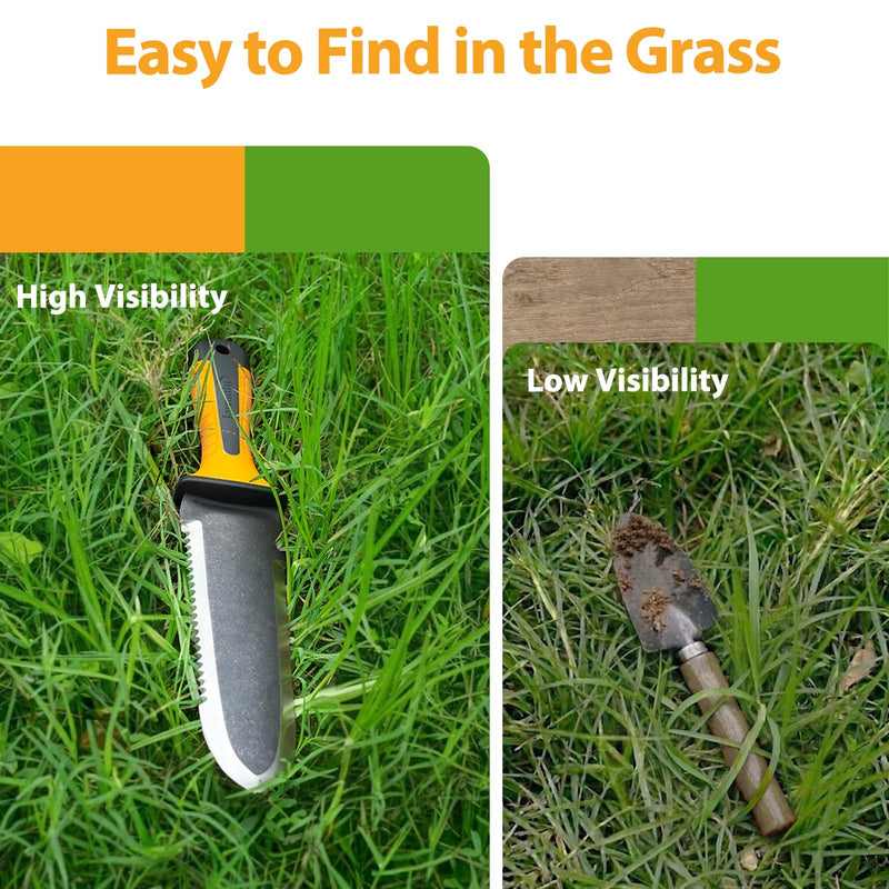 Hori Hori Garden Knife with Sheath, Heavy-Duty 7" Stainless Steel Blade, Multi-Purpose Gardening Tool for Digging & Weeding, Ergonomic Handle, Father day gifts