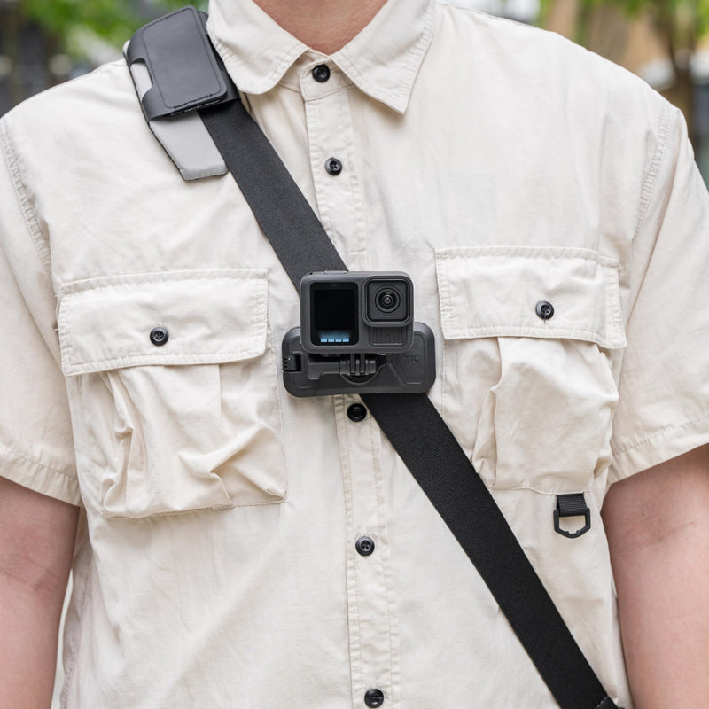JJC Backpack Shoulder Strap Clip Mount for DJI Osmo Action 6 5 4,Anti-Slip | Ball Head 360° Rotation for Gopro 13 12 11 10 9,for Insta360 Ace/Ace Pro 2,Filrmly Hold Action Cameras on Shoulder Strap Black - for Action Cams