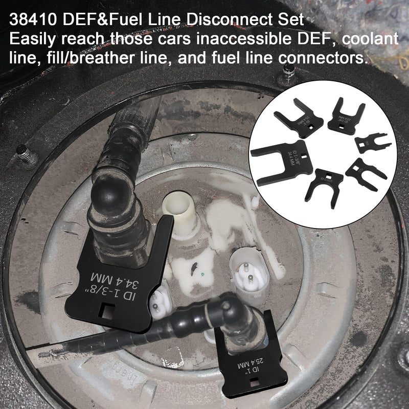 DEF&Fuel Line Disconnect Tool Set, Easy Access to Breather/Fuel/Coolant/DEF Line Disconnect Tool Compatible with 2012+ Ford Chevy Silverado Tahoe Suburban GMC Sierra Yukon