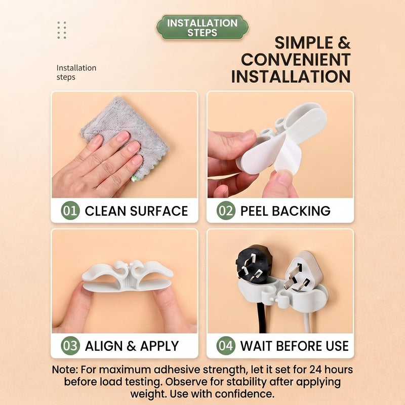 Cord Organizer for Kitchen Appliances, 2PCS Stick-On Cord Wrapper, Flexible TPR Silicone Cord Holder for Air Fryer Coffee Maker Blender